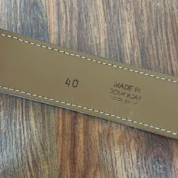 Orange men's belt genuine leather made in Dominican Republic size 40 - Picture 3 of 4